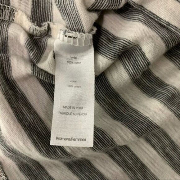 Lucy Women's Long Sleeve Tee Top Medium Gray White - Picture 5 of 5